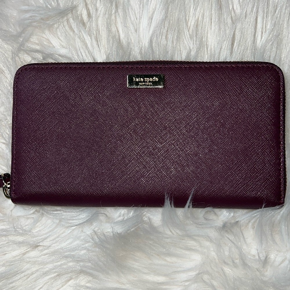 Kate Spade Burgundy Laurel Way Wallet